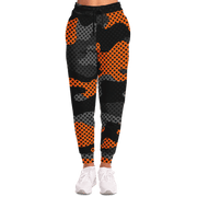 Camo Sweatpants | Unisex | Black & Orange Pixel Pattern Camo Colors