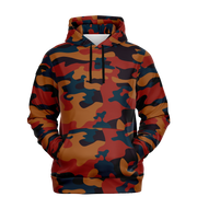 Camo Hoodie | Brown, Prussian Blue and Auburn Camo Colors