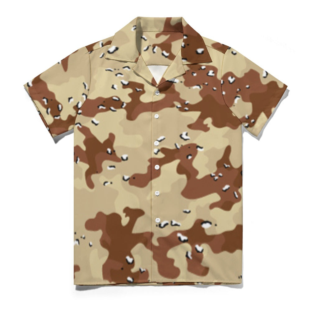 US Marines Desert Camo Shirt | Cuban Collar Style | Camo Colors