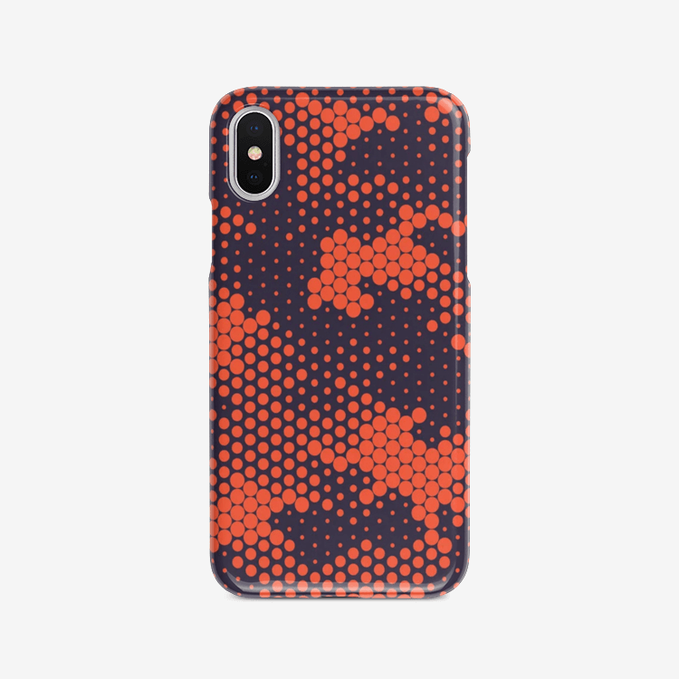 Camo Phone Case | iPhone | Orange & Blue Camo Colors