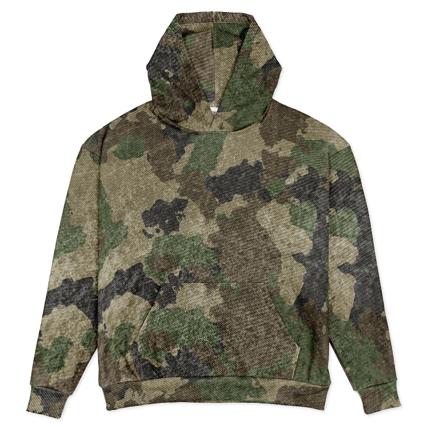 Oversized Hoodie | Brown Camouflage Uniform Cloth Pattern | Camo Colors