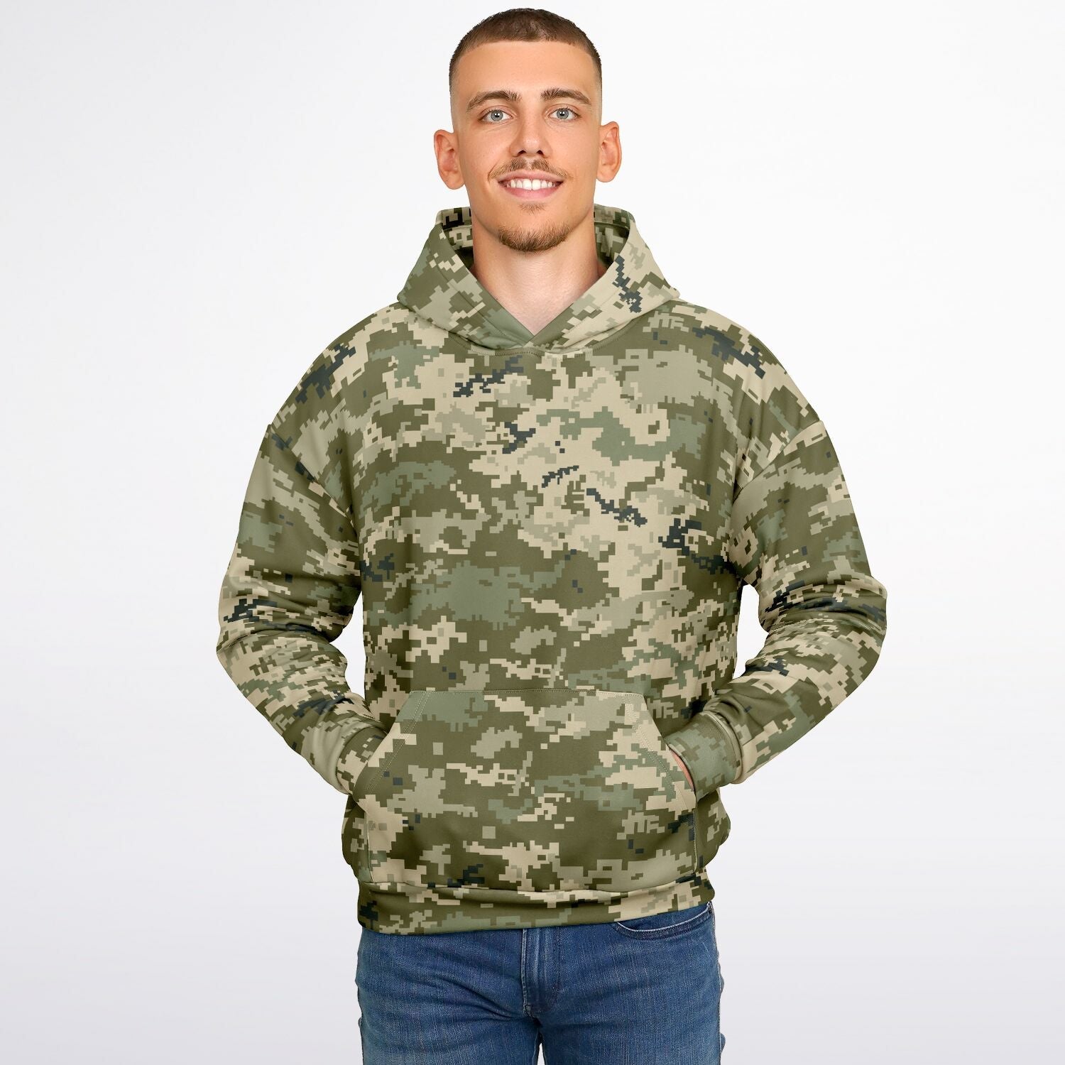 Oversized Camo Hoodie | Ukraine Green Military Camouflage | Camo Colors
