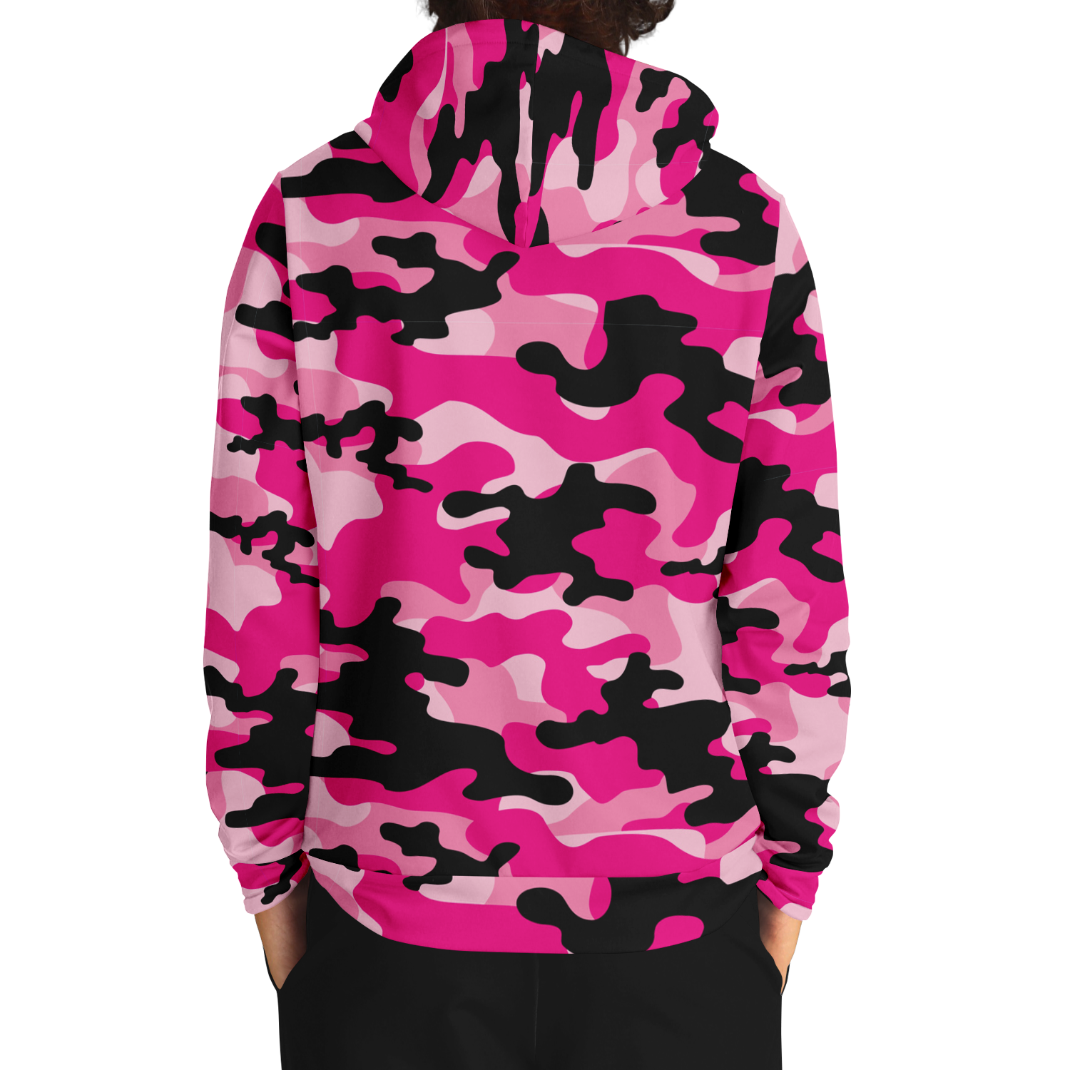 Pink Camo Hoodie | Candy, Black, & Cerise Mixed Camouflage Camo Colors