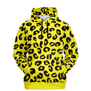 Leopard Hoodie | Black and Yellow Pattern | Unisex Camo Colors