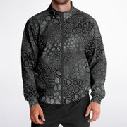 Black Track Jacket | Digital Snake Print | Camo Colors