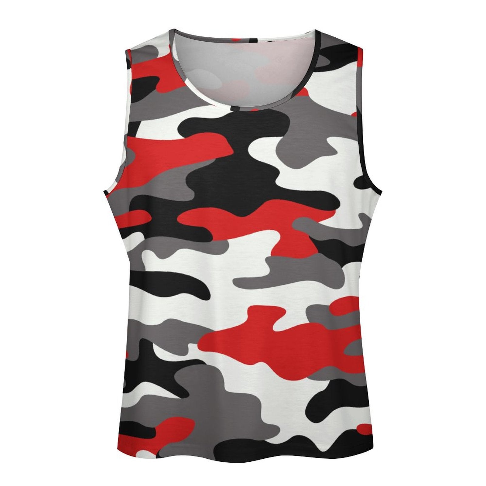 Camo Tank Top | Red, Black, and White Camouflage Camo Colors