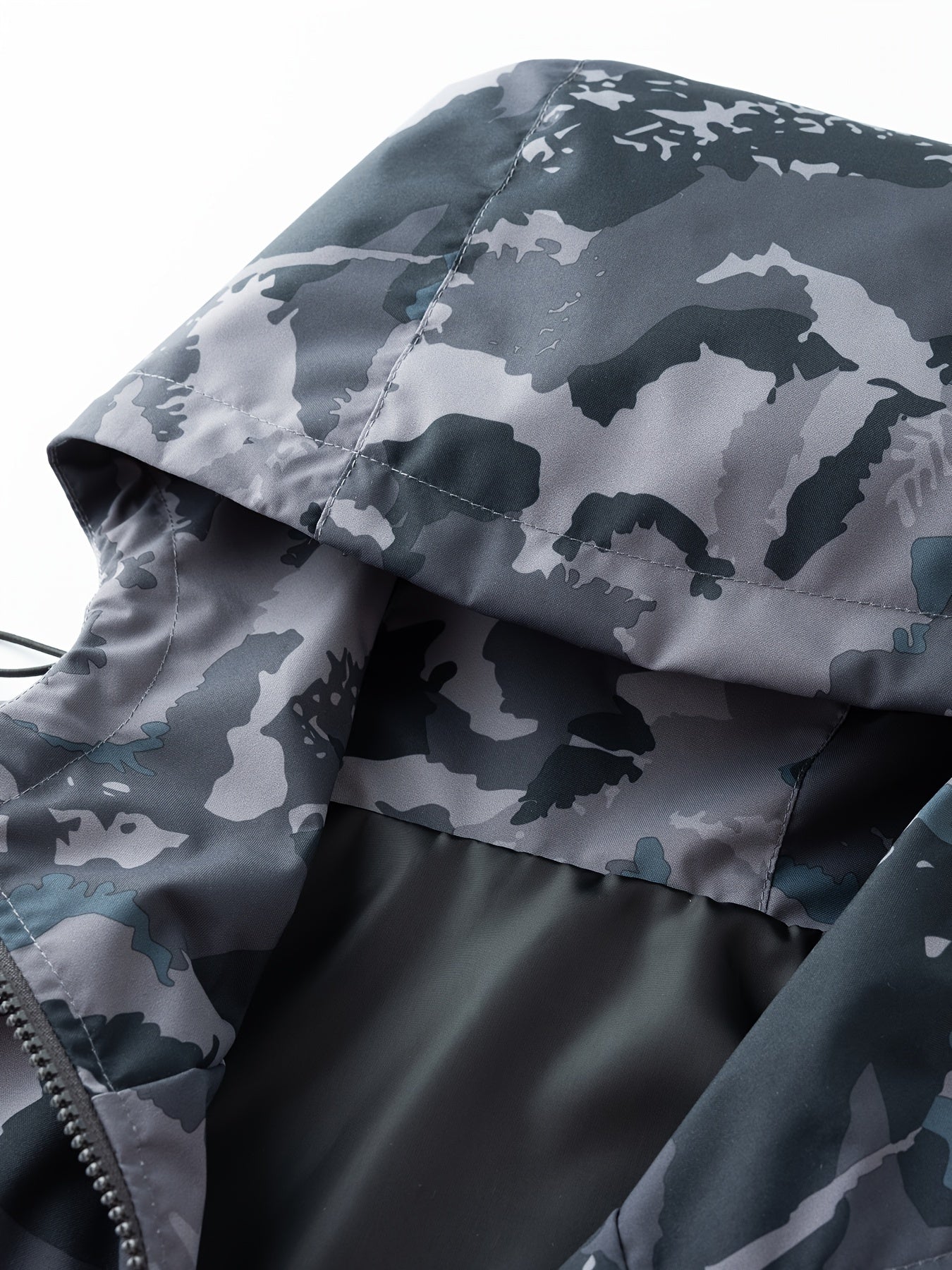Men's Camo Windbreaker Jacket with a Hood | Multi Pocket Cargo Jacket Camo Colors