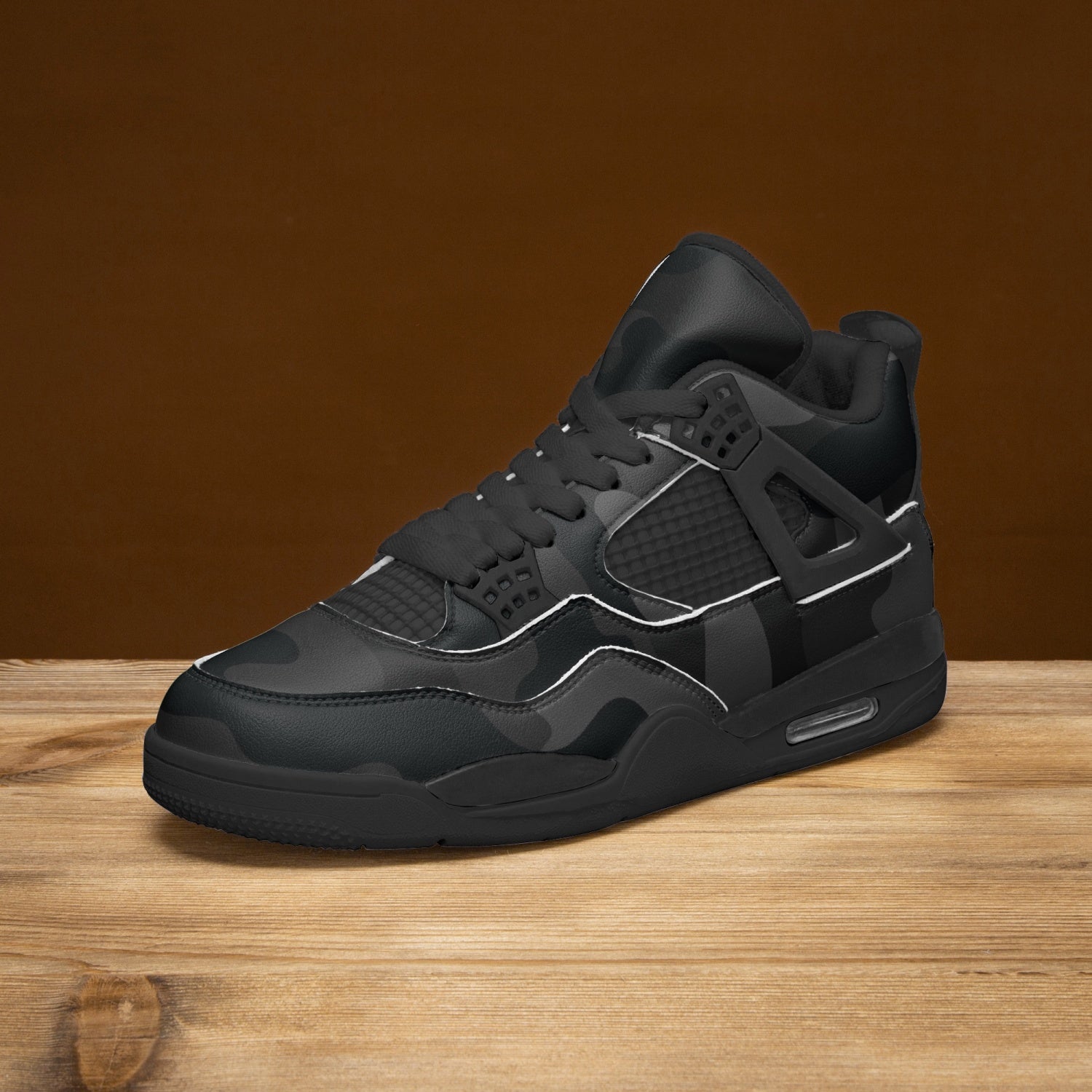 Camo Jordans AJ4 | Black Camo Colors