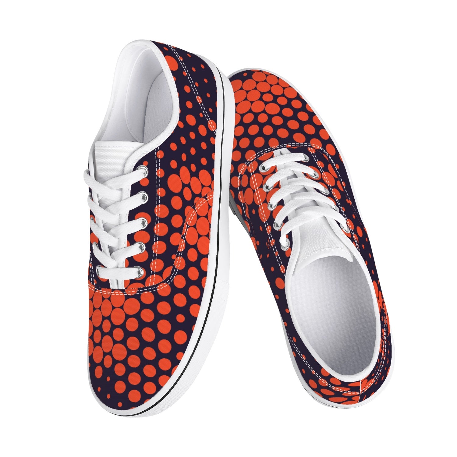 Camo Skate Shoes | Orange & Blue Digital Camouflage Camo Colors