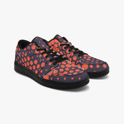Camo Sneakers | Orange Blue Low-Top Leather Shoes Camo Colors