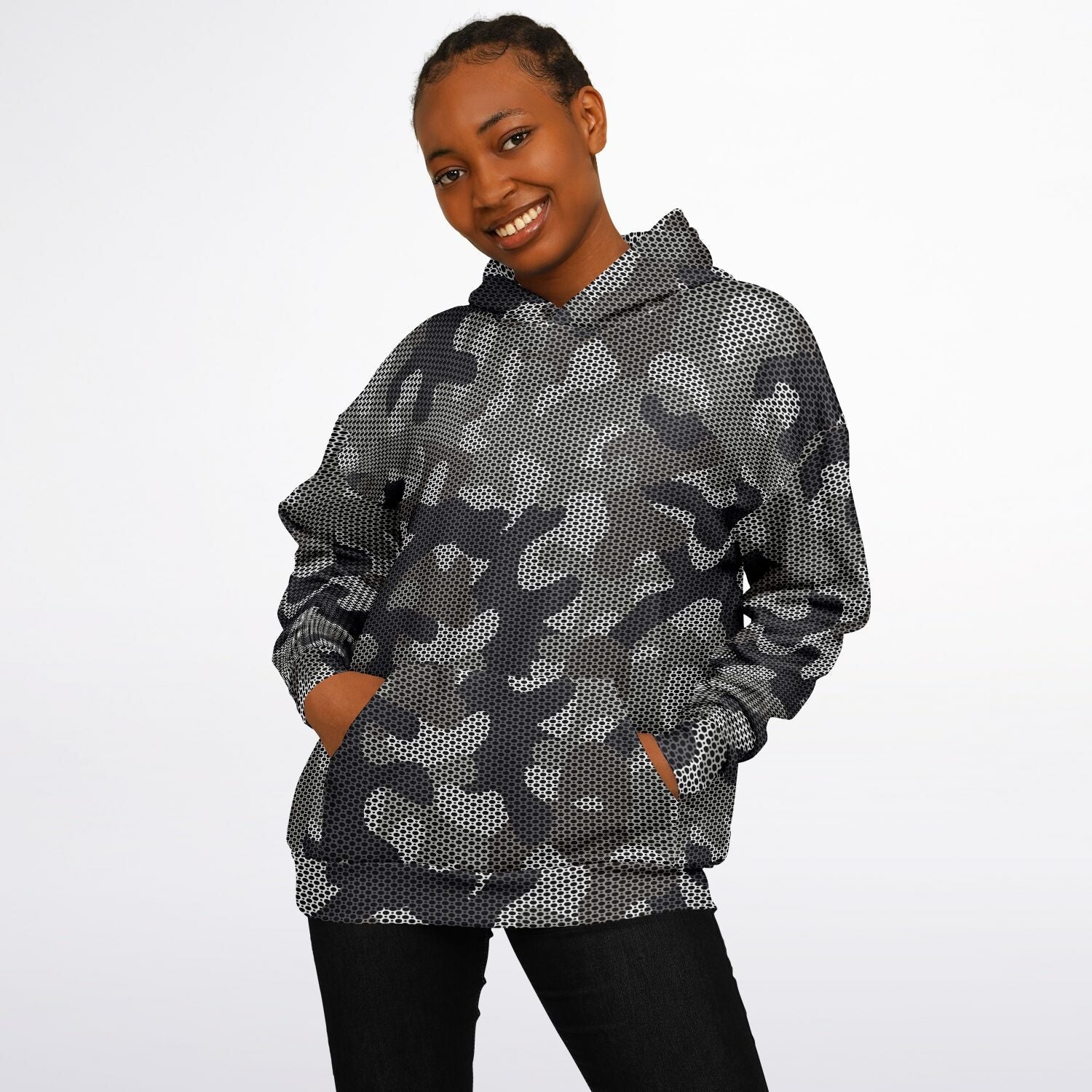 Oversized Hoodie | Masking Mesh Urban Camouflage | Camo Colors