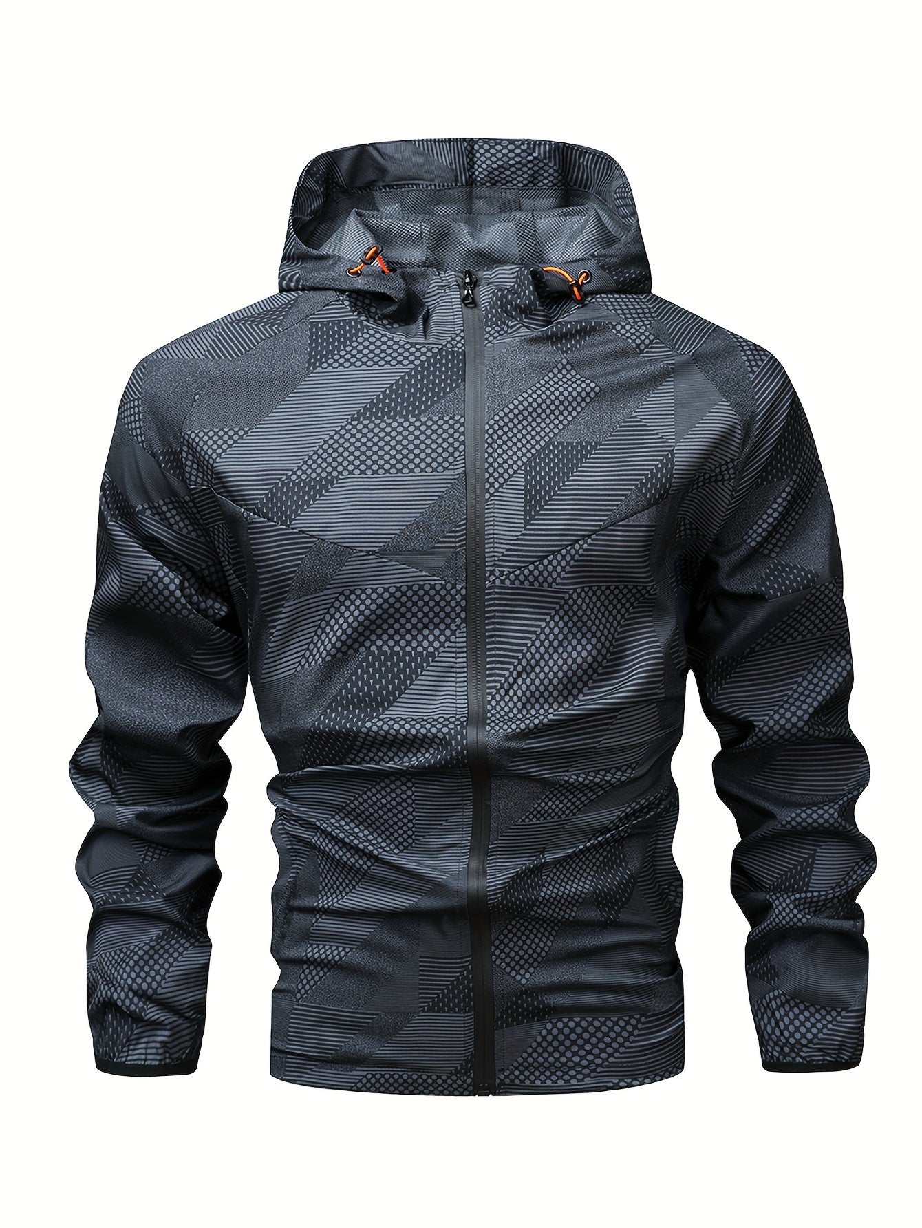 Men's Casual Sports Hoodie with Zipper | Camouflage Pattern Camo Colors