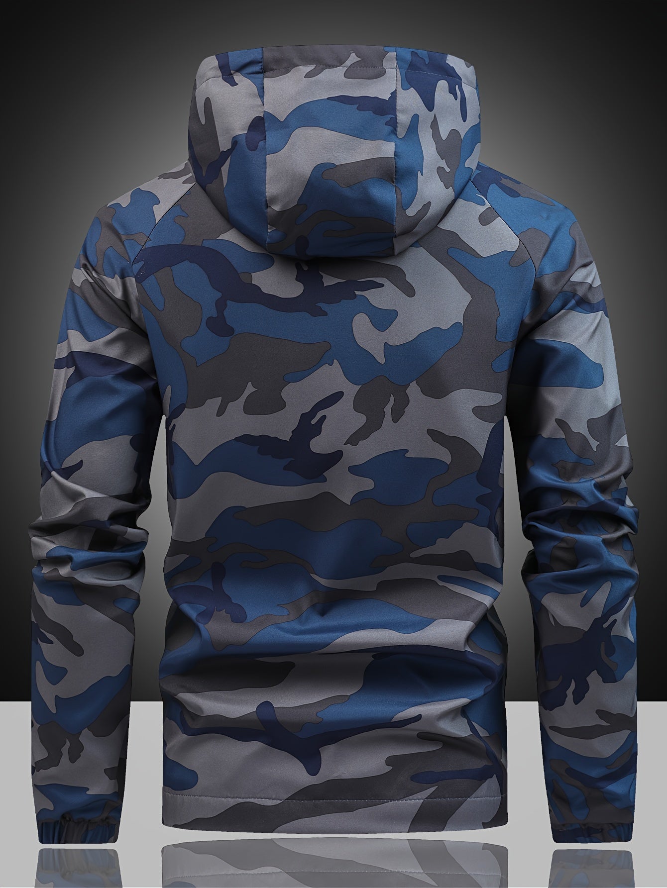 Long Sleeve Hooded Zipper Jacket for Men Camo Colors