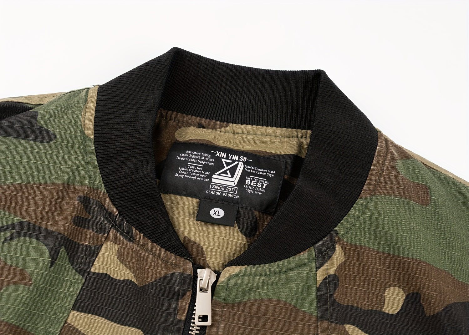 Casual Camo Print Bomber Jacket for Women, Zip-Up Outerwear Camo Colors