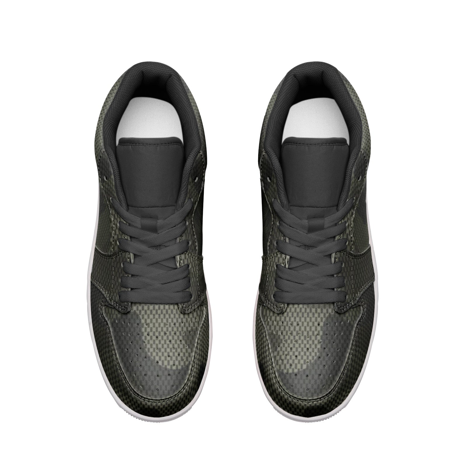 Digital Dotted Brown Camo Sneakers | Unisex Low Top Leather Camo Colors