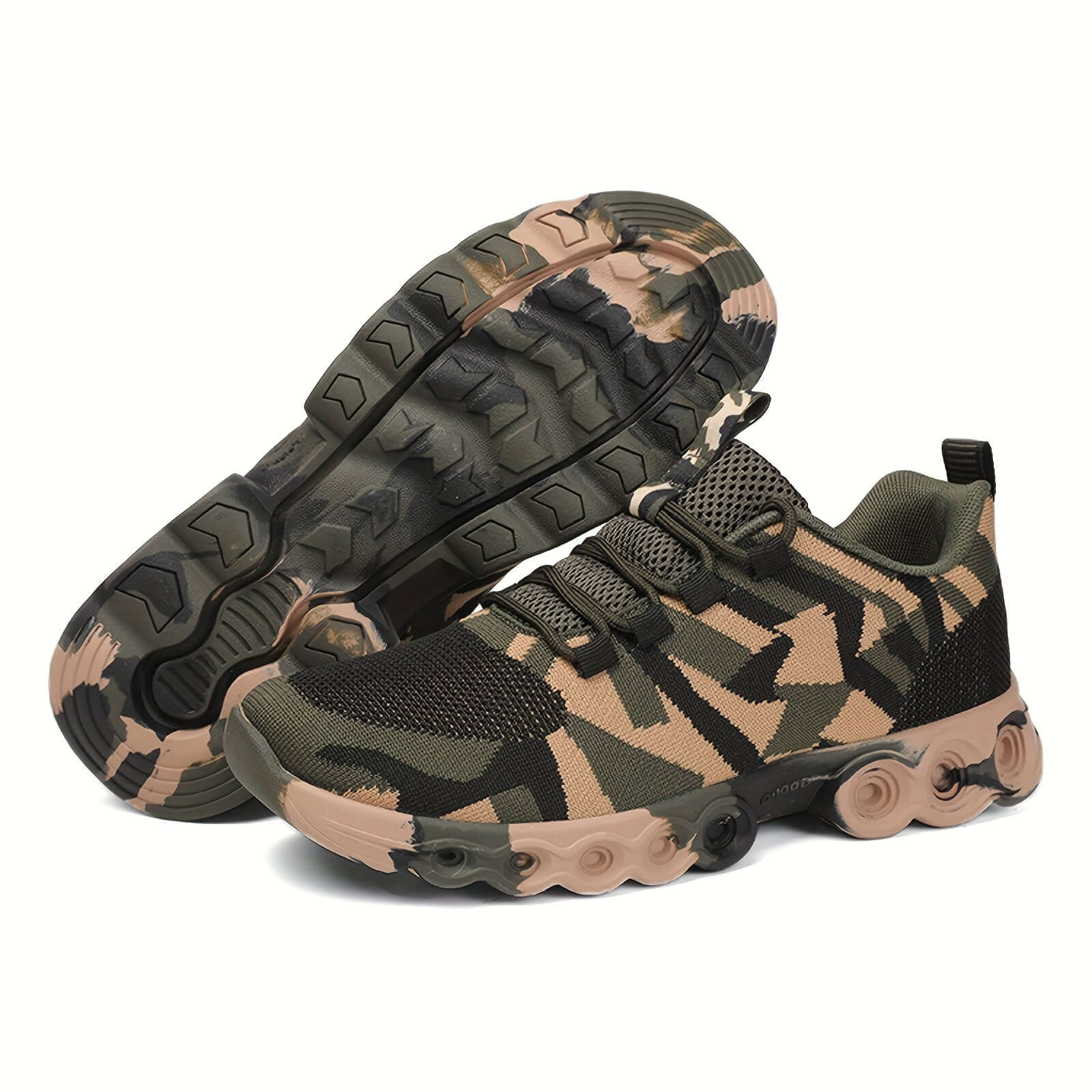 Men's Casual Camouflage Mesh Sneakers | Breathable Fabric Camo Colors