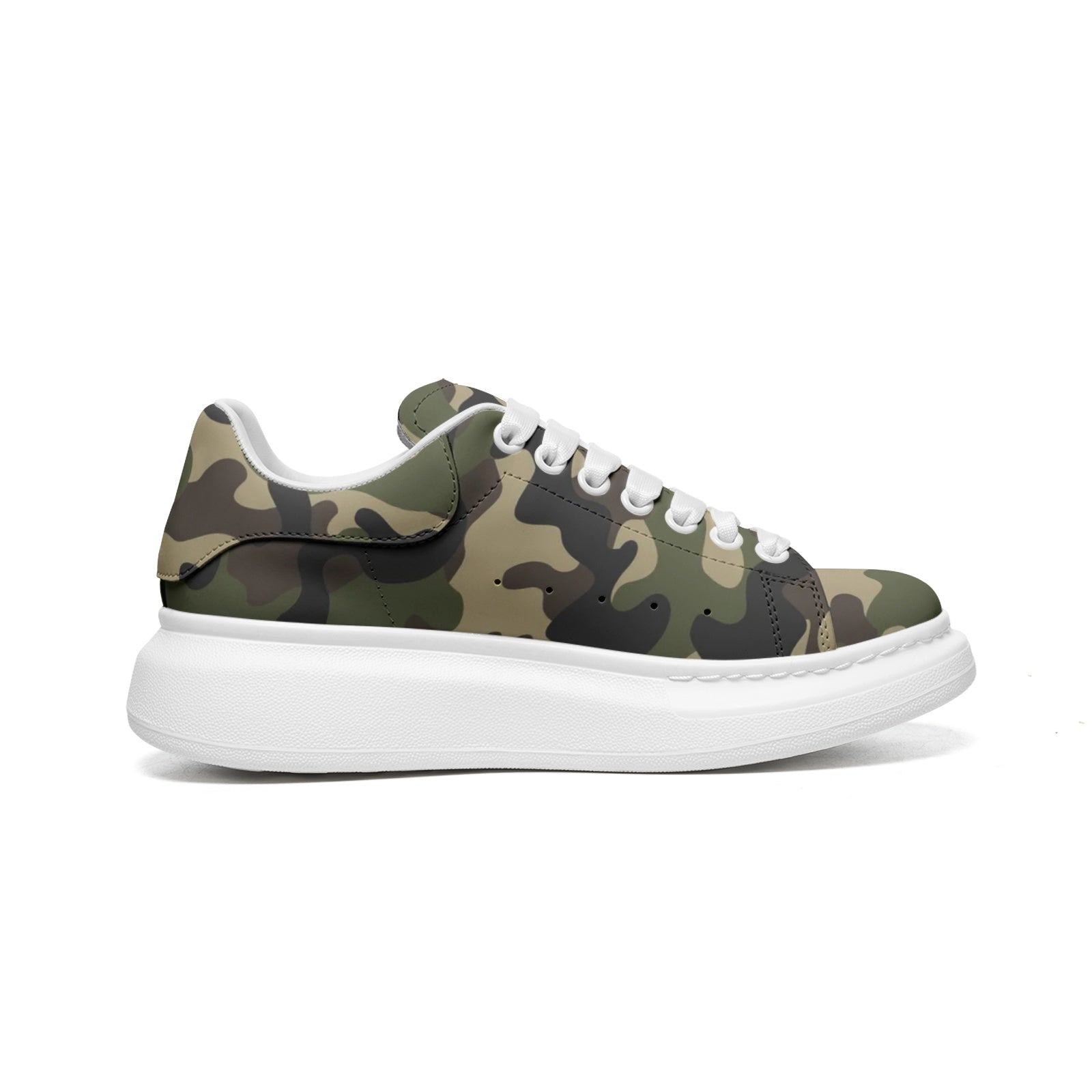 Oversized McQueen Sneakers | Classic Brown Camo Camo Colors