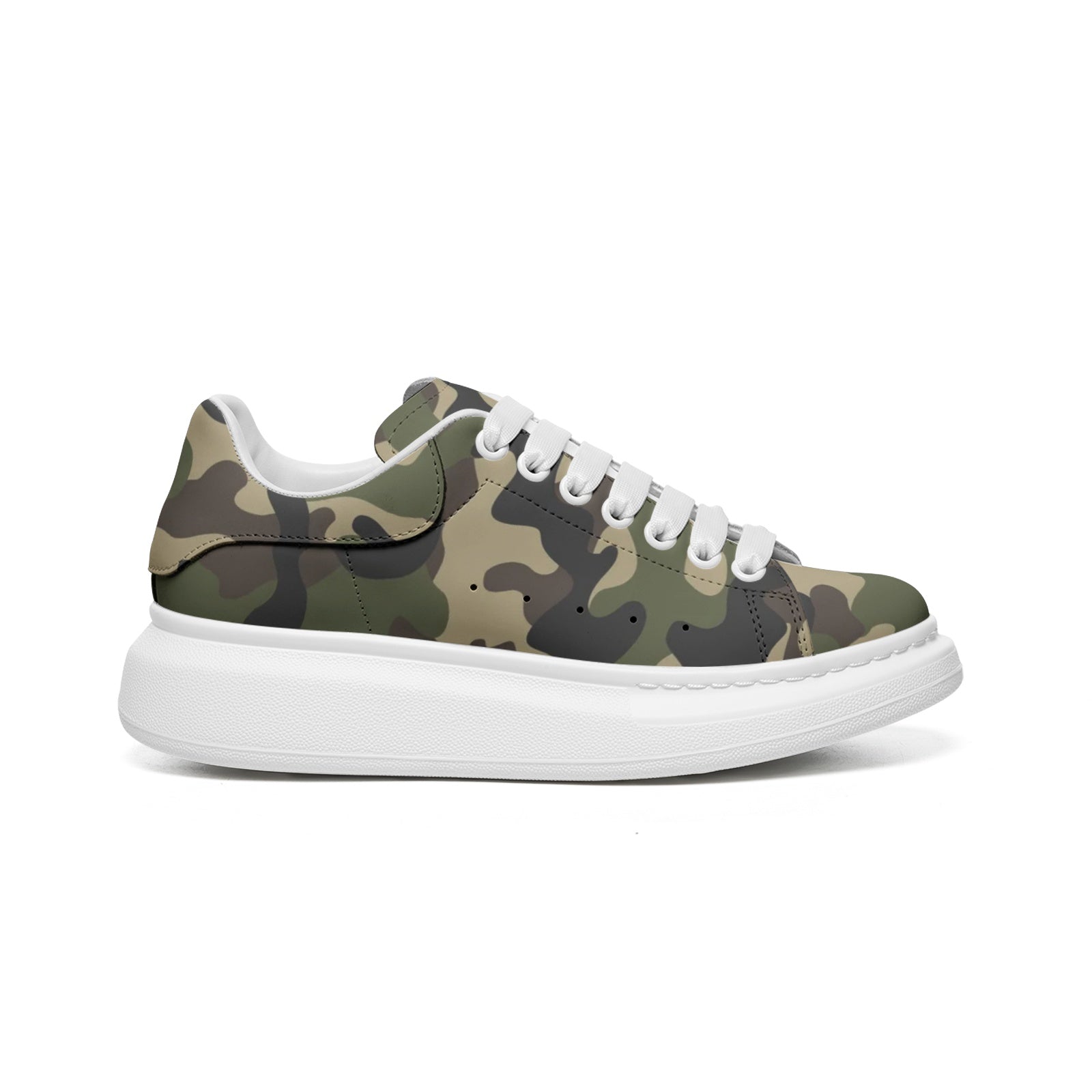 Oversized McQueen Sneakers | Classic Brown Camo Camo Colors
