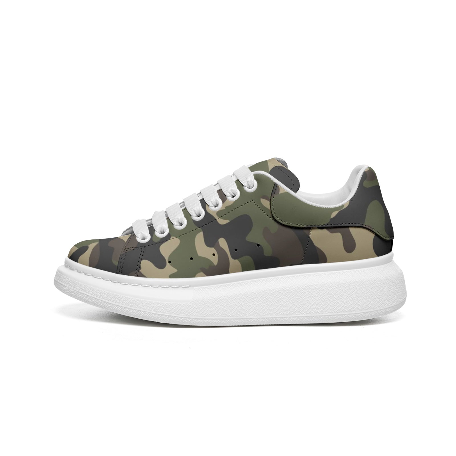 Oversized McQueen Sneakers | Classic Brown Camo Camo Colors