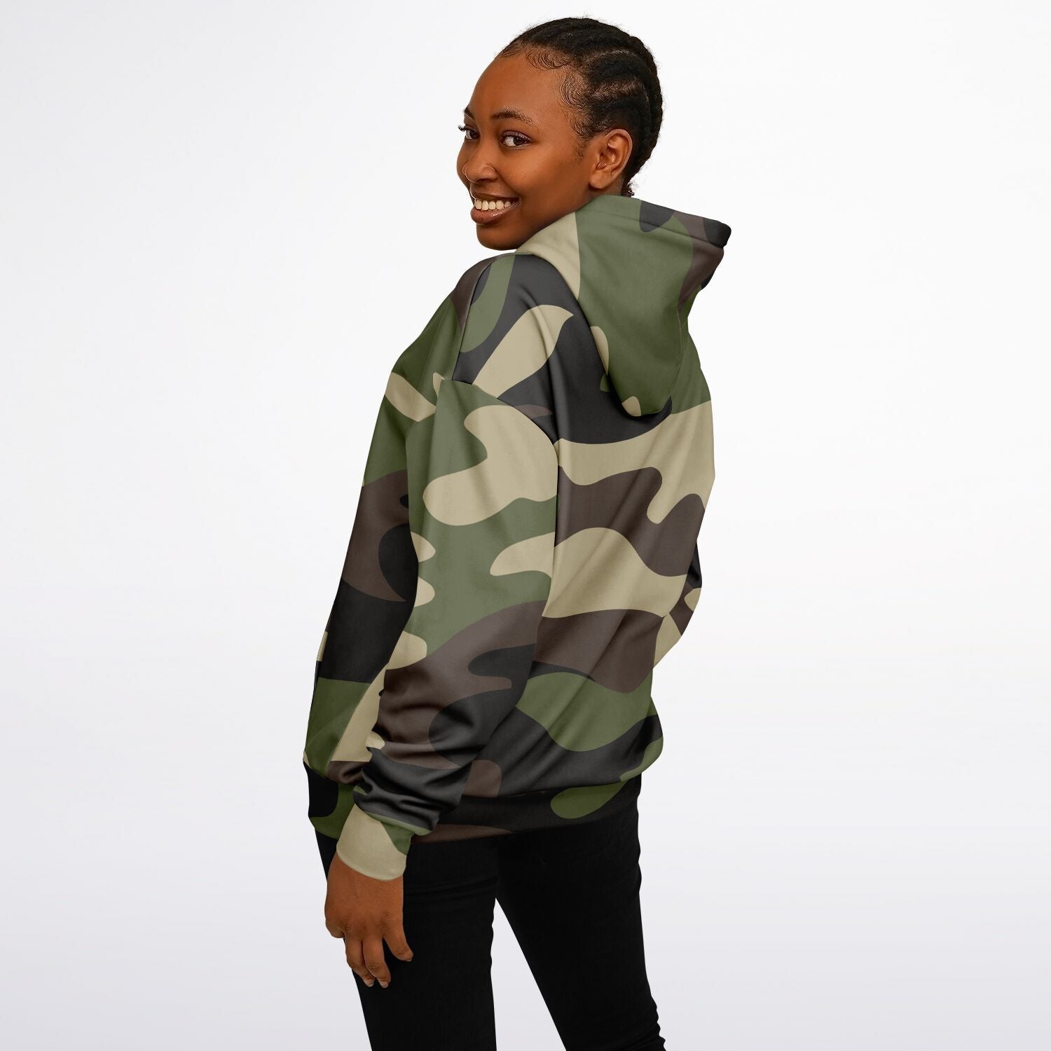 Green Oversized Camo Hoodie | Classic Camouflage Print | Camo Colors