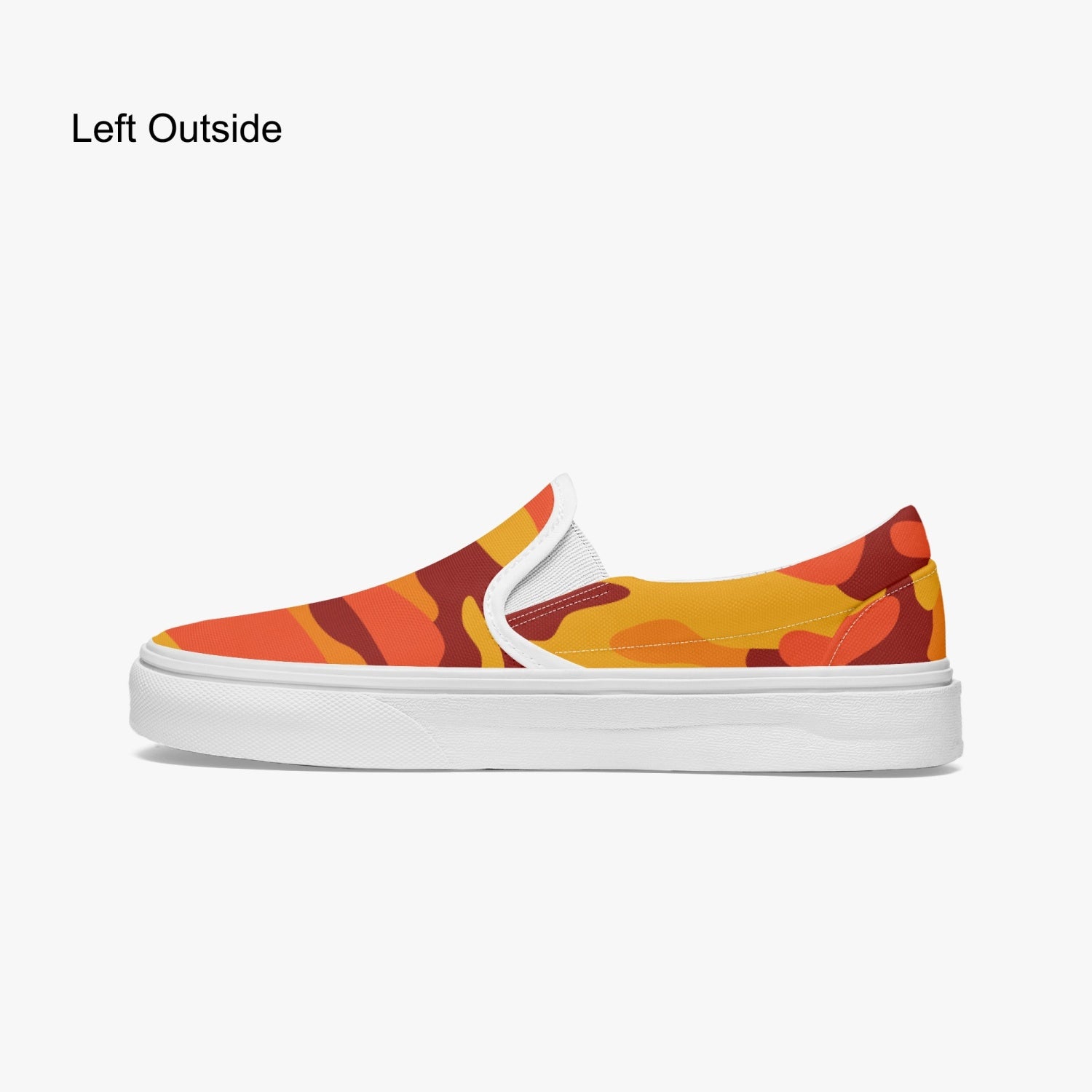 Camo Slip-On Shoes | Orange and Red Camouflage Camo Colors