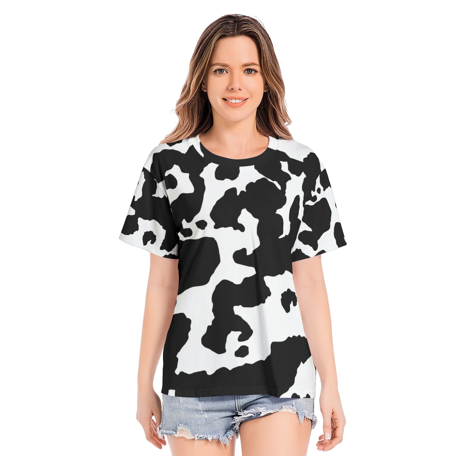 Camo T-shirt | Cotton | Unisex | Black & White Camo Colors