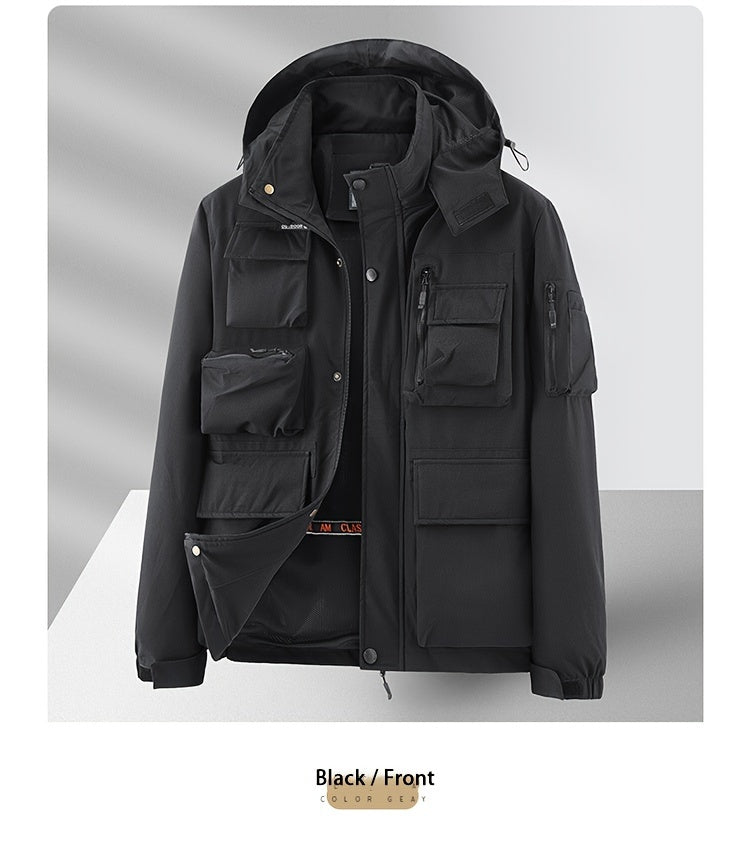 Men's Camo Jacket | Outdoor Stylish with Removable Hood Camo Colors