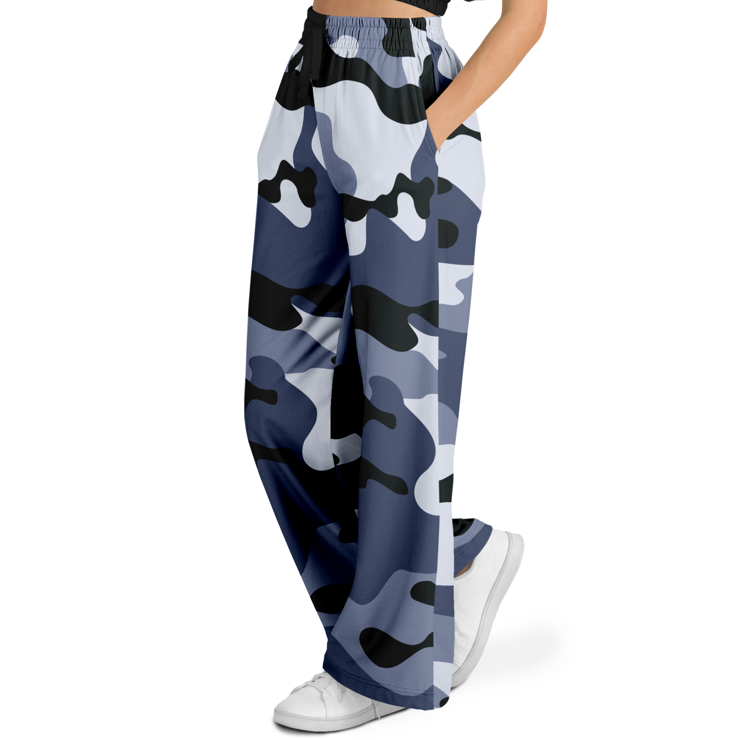 Camo Wide Leg Pants | Light Blue Camouflage Camo Colors