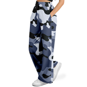 Camo Wide Leg Pants | Light Blue Camouflage Camo Colors