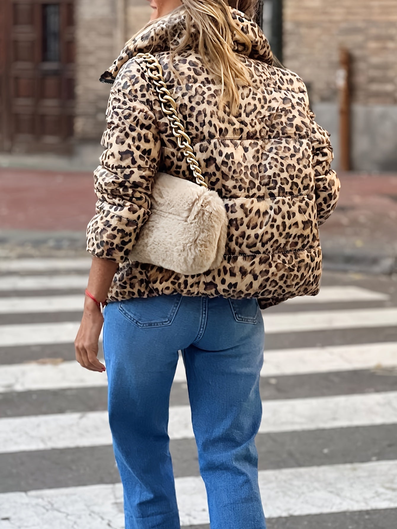 Women’s Leopard Print Zip Pocket Jacket | Camo Colors