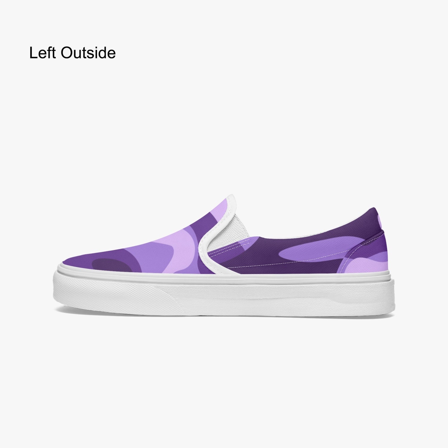Camo Slip-On Shoes | Purple, Blue and Mauve Camo Colors
