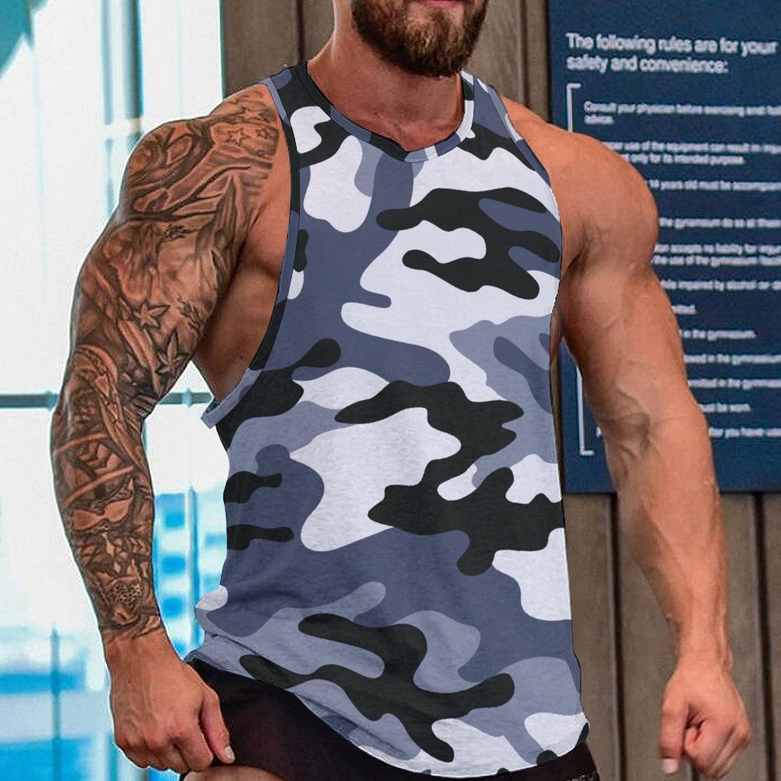 Camo Tank Top | Light Blue Camouflage Camo Colors