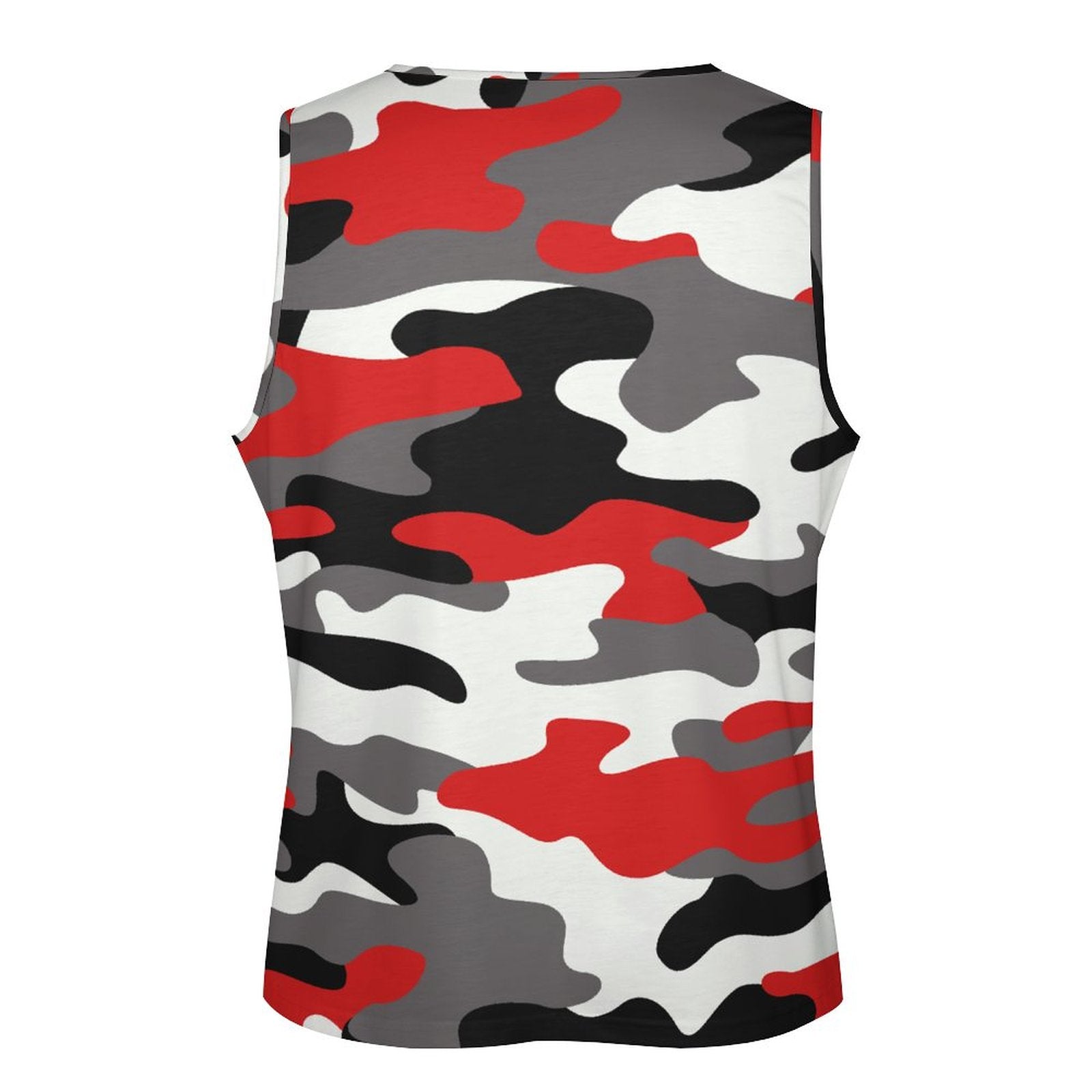 Camo Tank Top | Red, Black, and White Camouflage Camo Colors