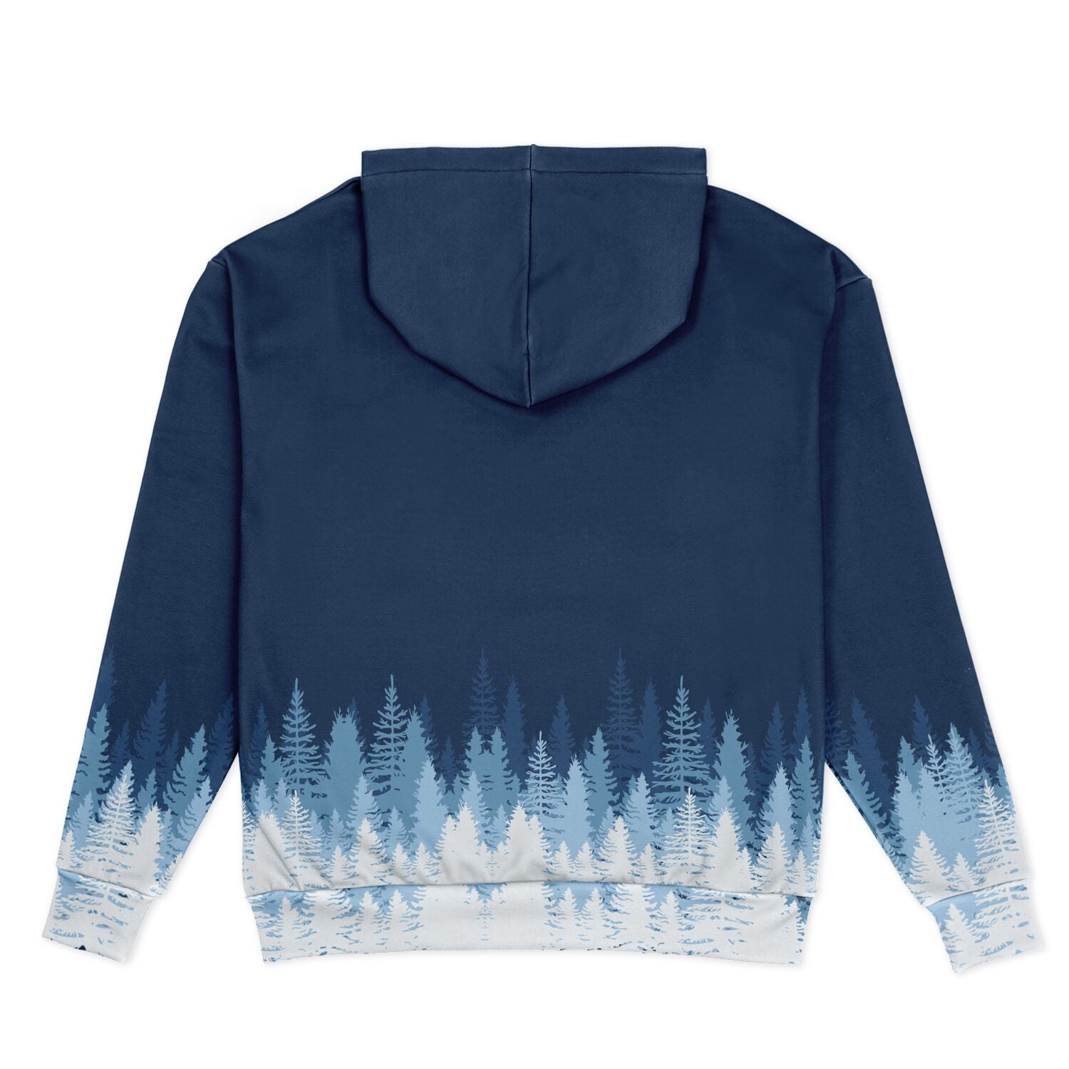 Heavyweight Oversized Hoodie | Blue & White Winter Forest | Camo Colors