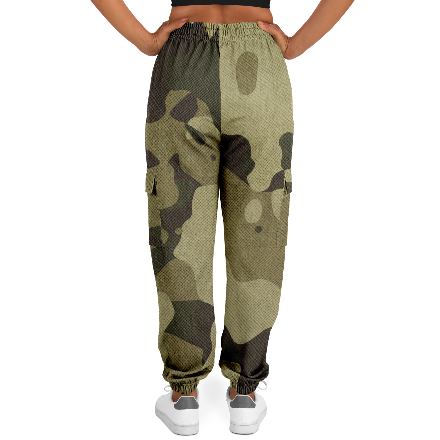 Camo Cargo Pants | Unisex | Green Fabric Camouflage Camo Colors