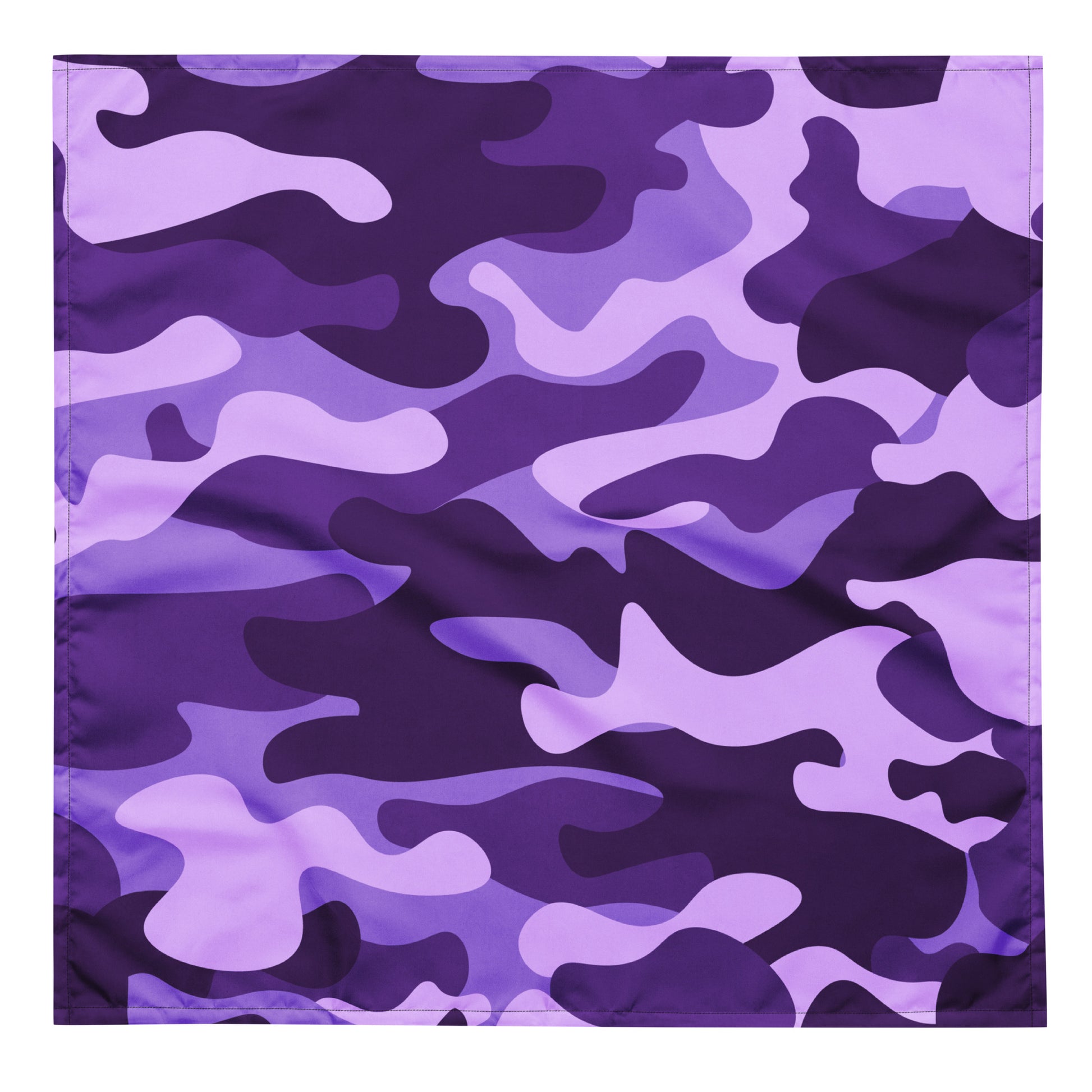 Camo Bandana | Purple, Blue and Mauve Camouflage Print Style Camo Colors