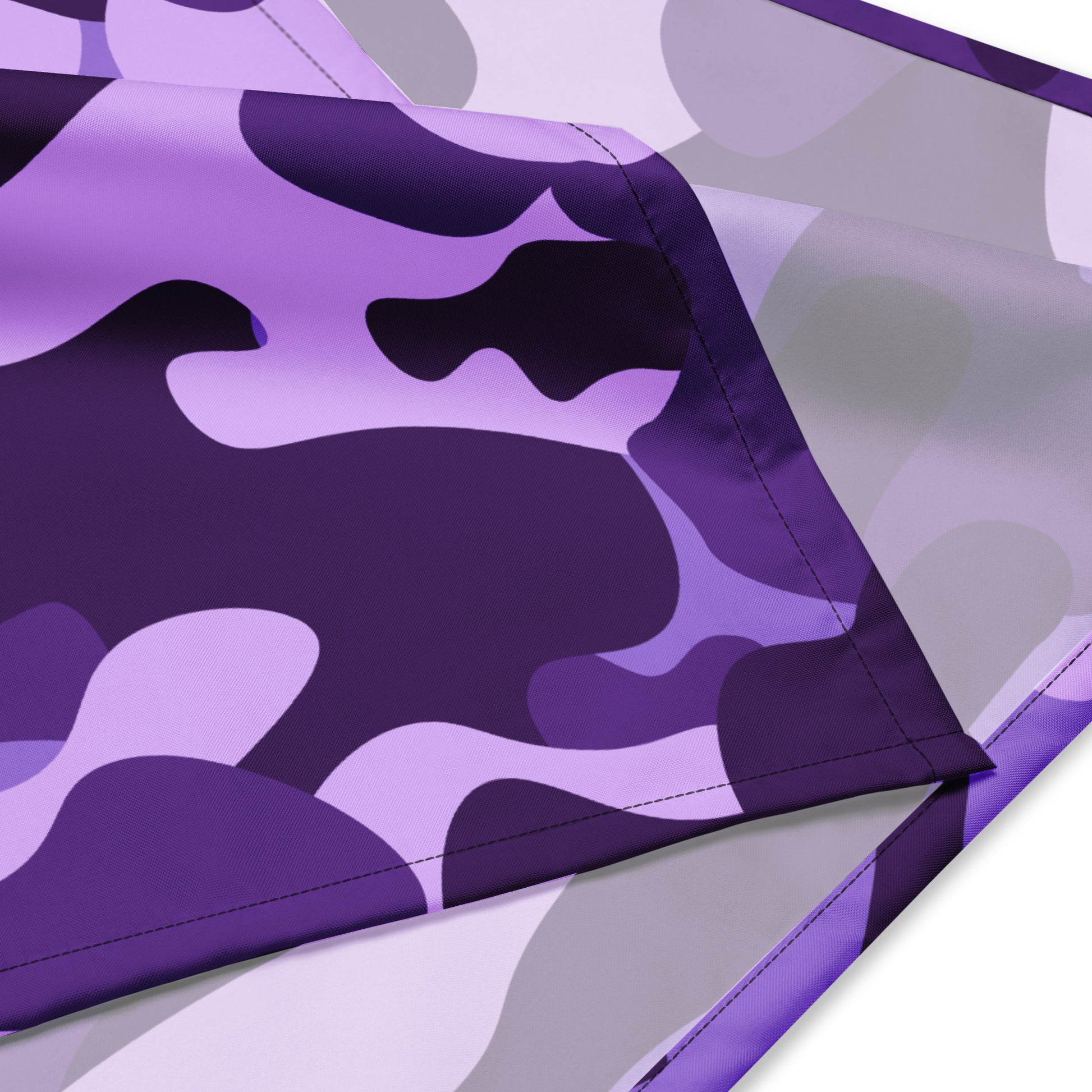Camo Bandana | Purple, Blue and Mauve Camouflage Print Style Camo Colors