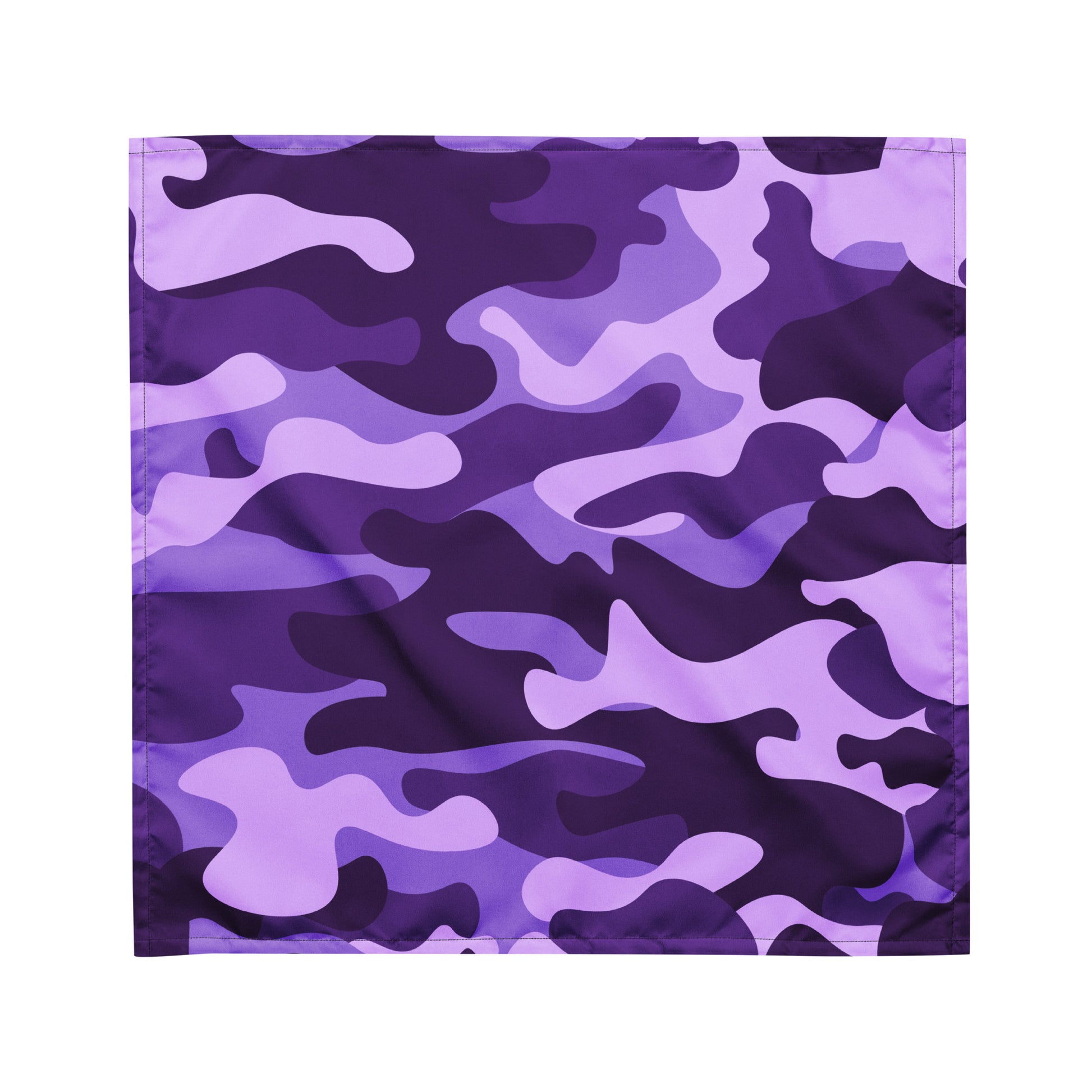 Camo Bandana | Purple, Blue and Mauve Camouflage Print Style Camo Colors