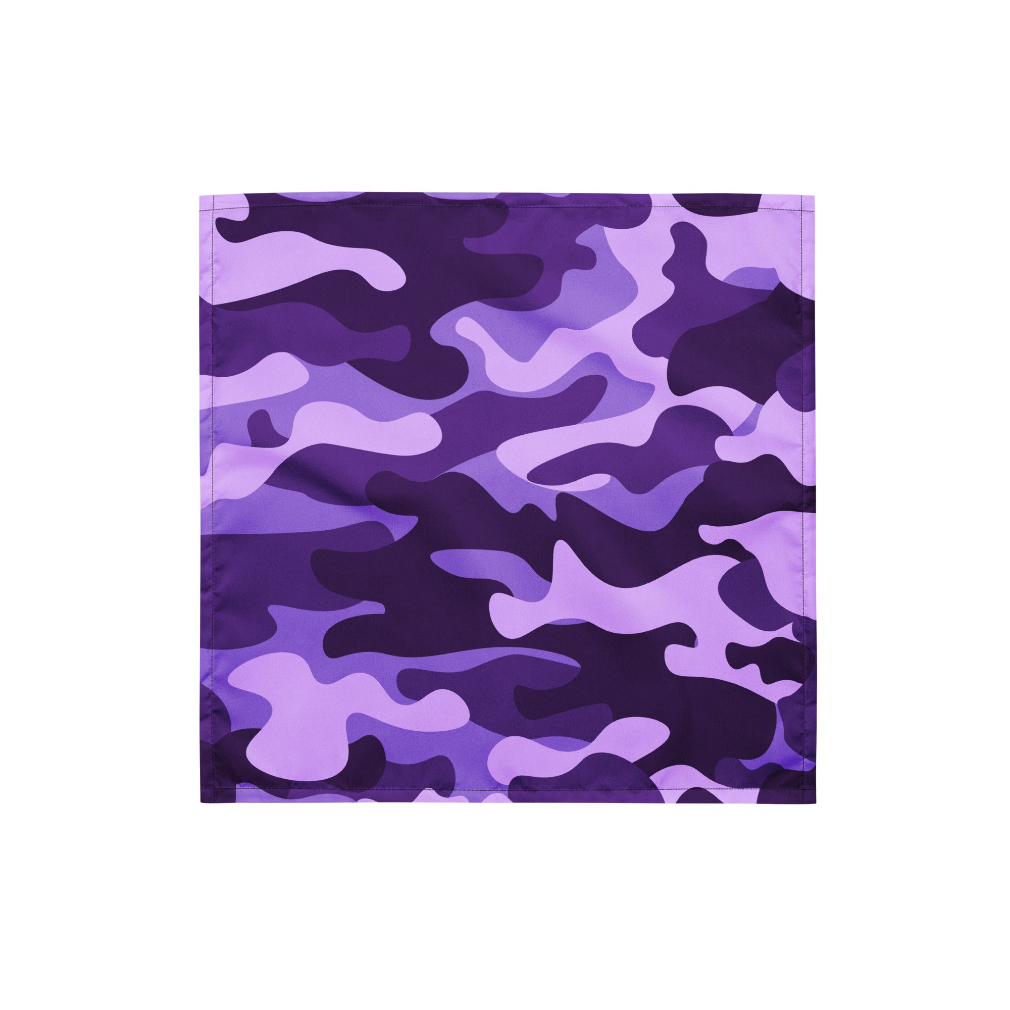 Camo Bandana | Purple, Blue and Mauve Camouflage Print Style Camo Colors