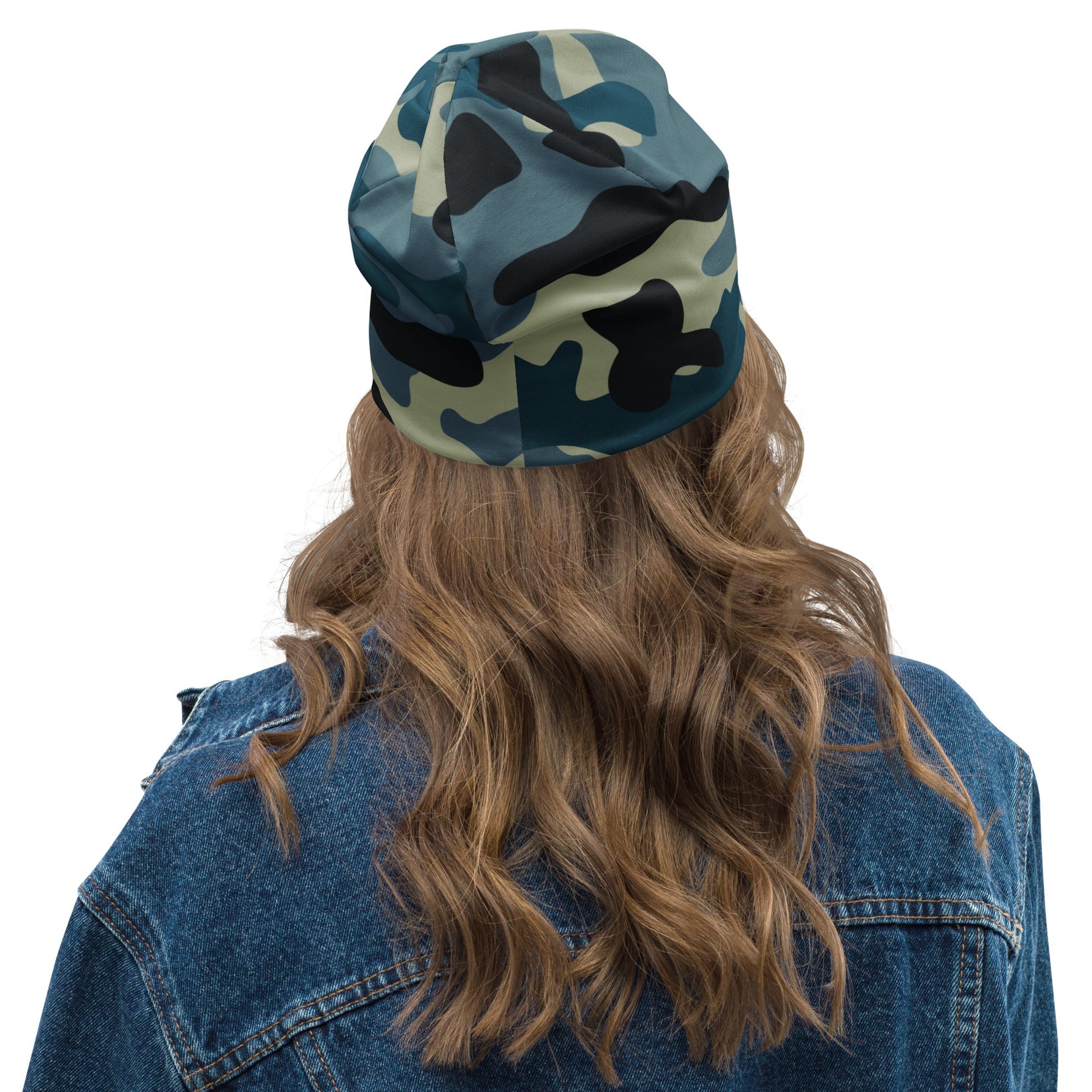 Camo Beanie in Shades of Blue and Charcoal | Camo Colors