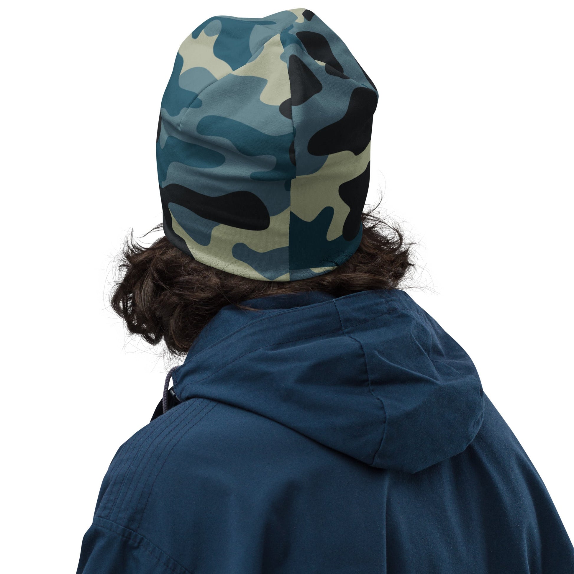 Camo Beanie in Shades of Blue and Charcoal | Camo Colors