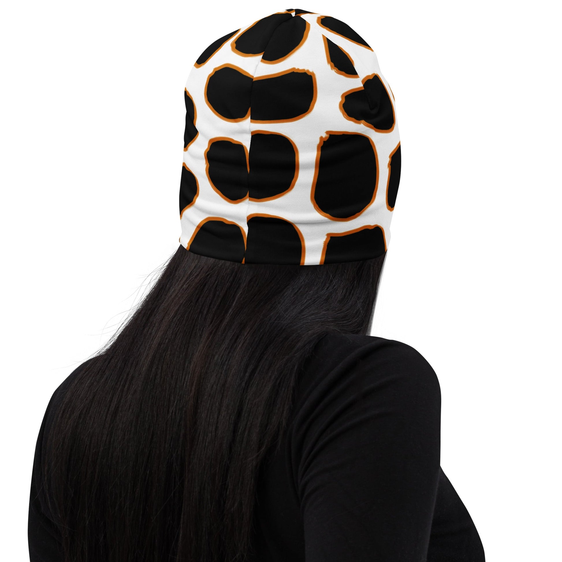 Giraffe Inspired Beanie in White and Black | Camo Colors