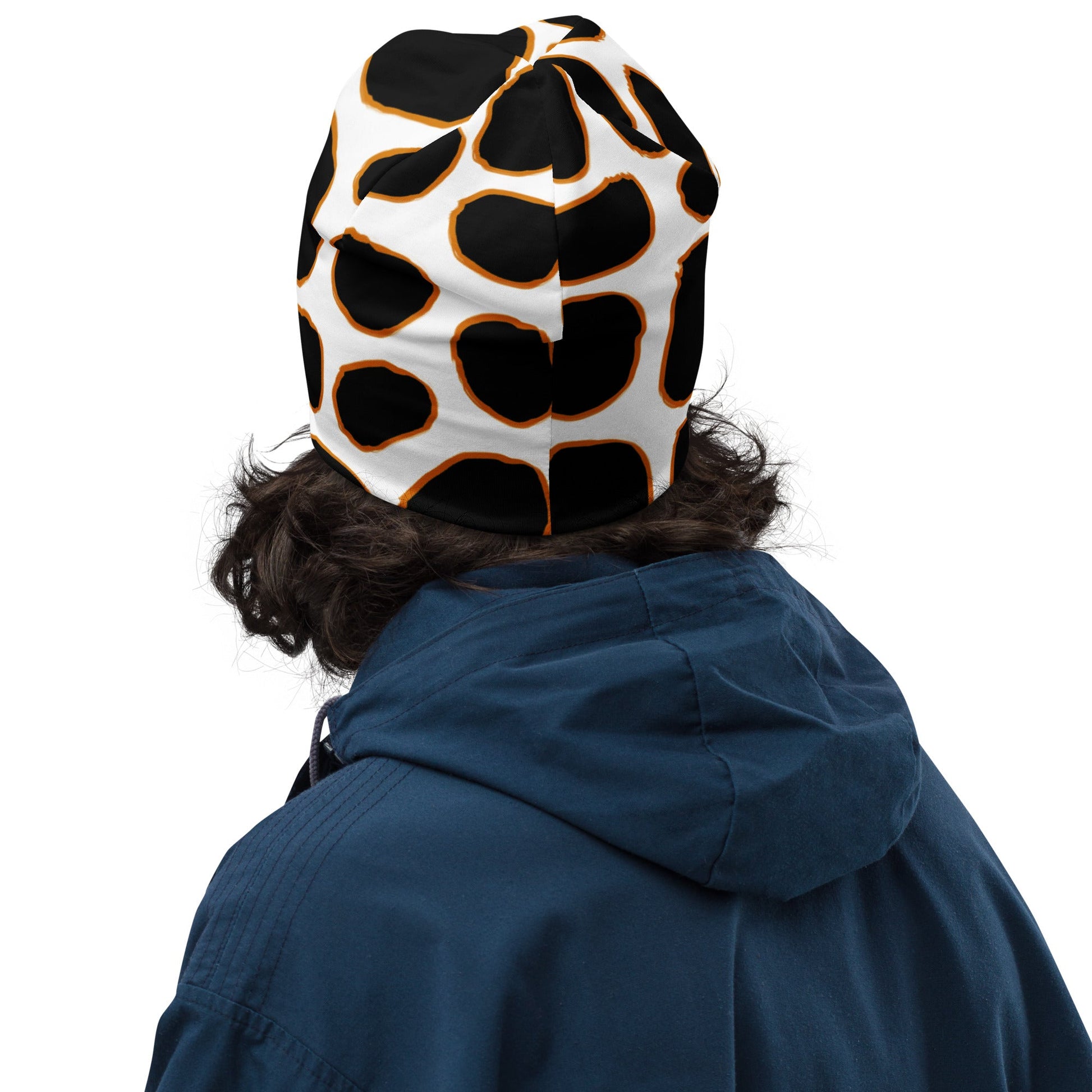 Giraffe Inspired Beanie in White and Black | Camo Colors
