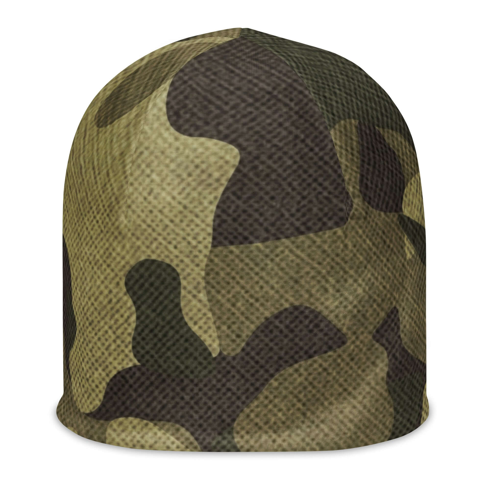 Camouflage Beanie | Green Fabric Design Camo Colors