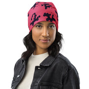 Pink Leopard Beanie with Black Spots | Camo Colors