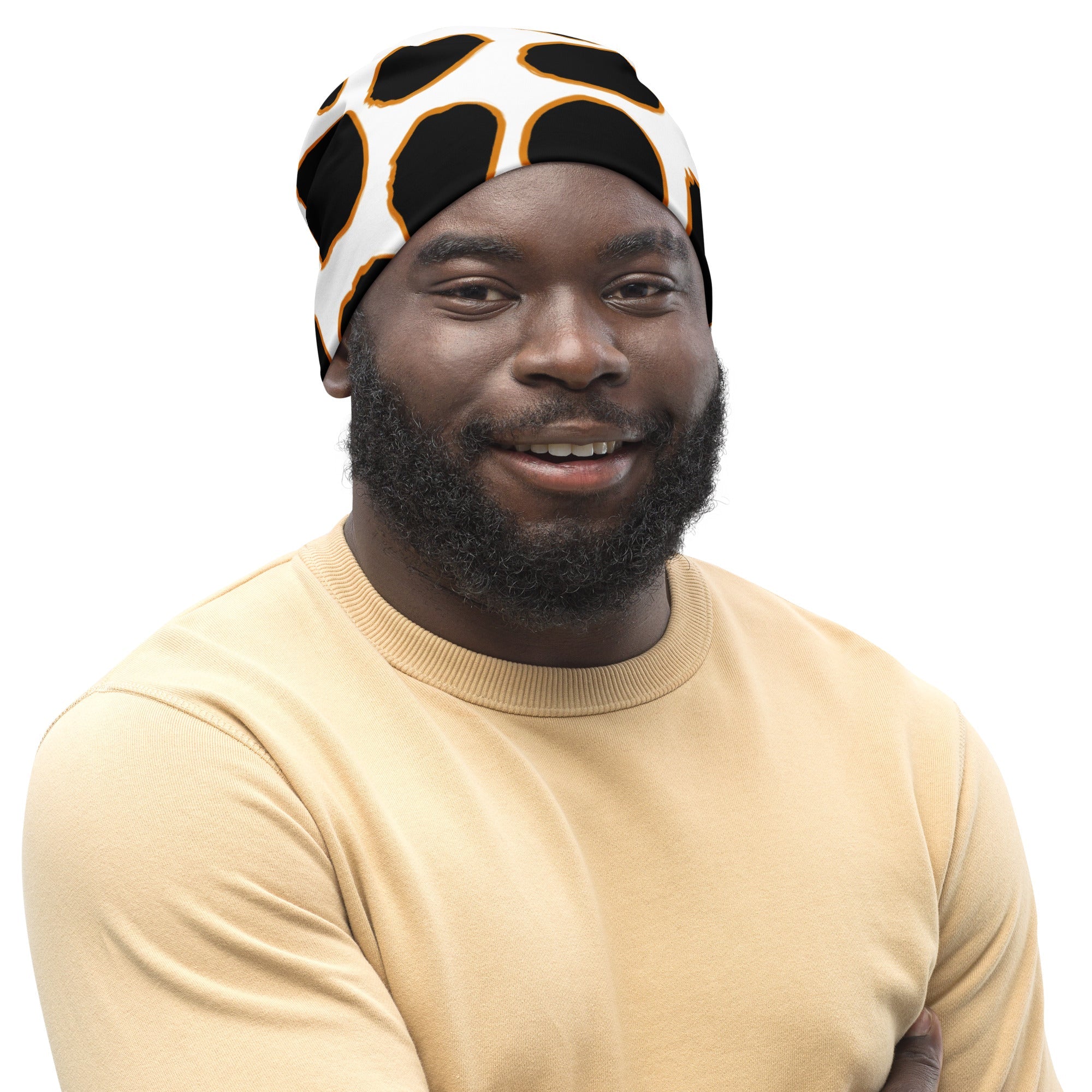 Giraffe Inspired Beanie in White and Black | Camo Colors