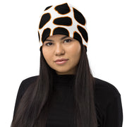 Giraffe Inspired Beanie in White and Black | Camo Colors