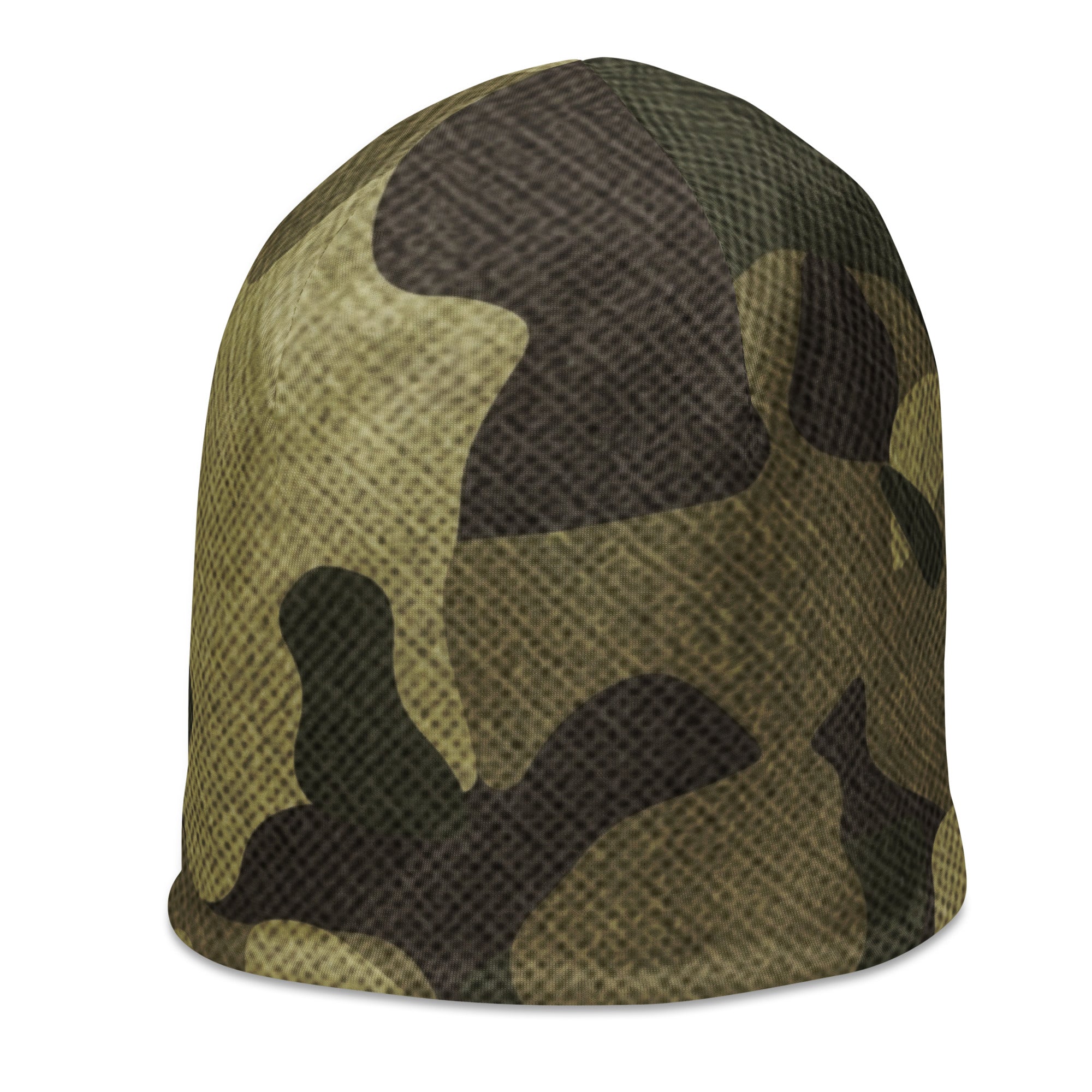 Camouflage Beanie | Green Fabric Design Camo Colors