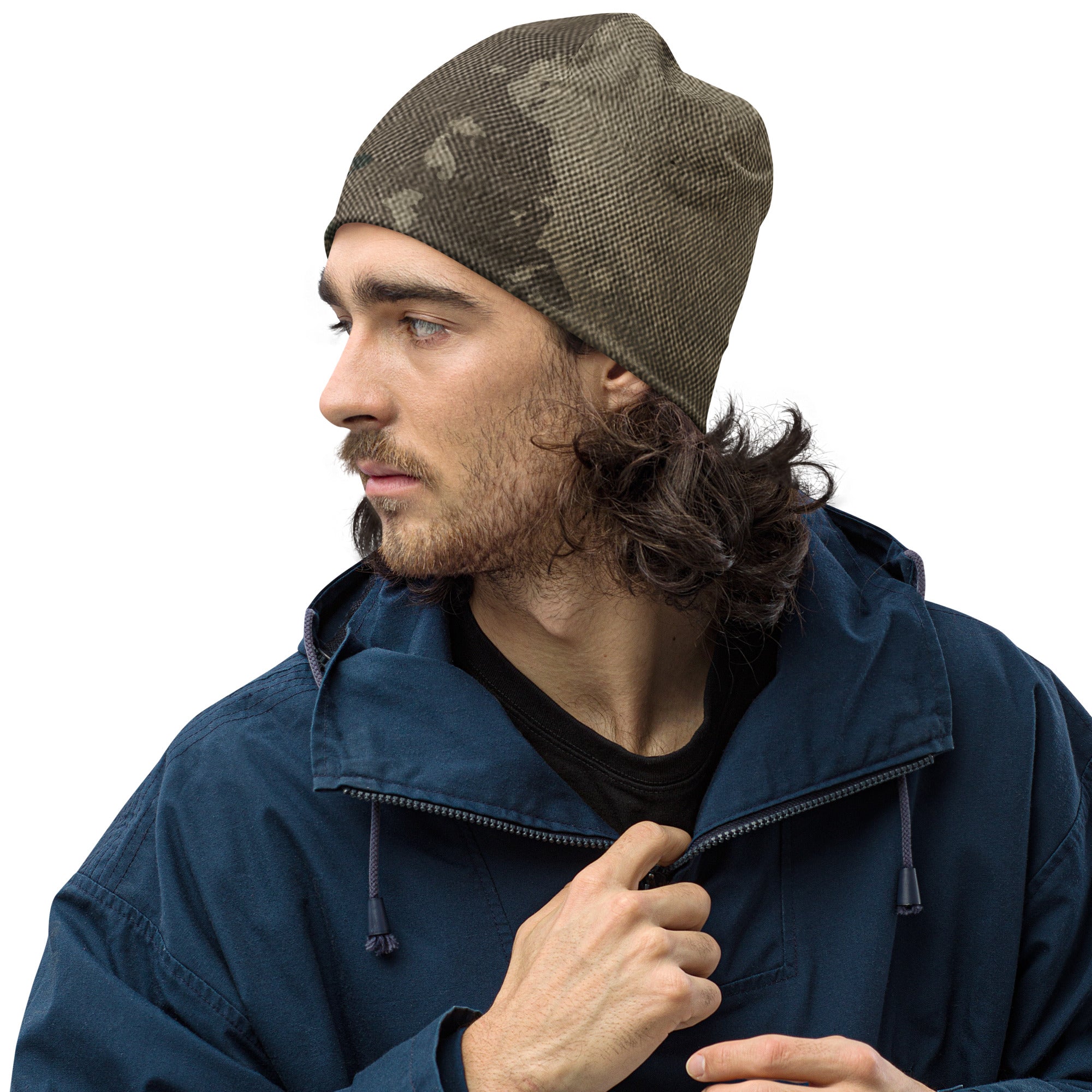 Camouflage Beanie | Dirty Brown Camo Colors