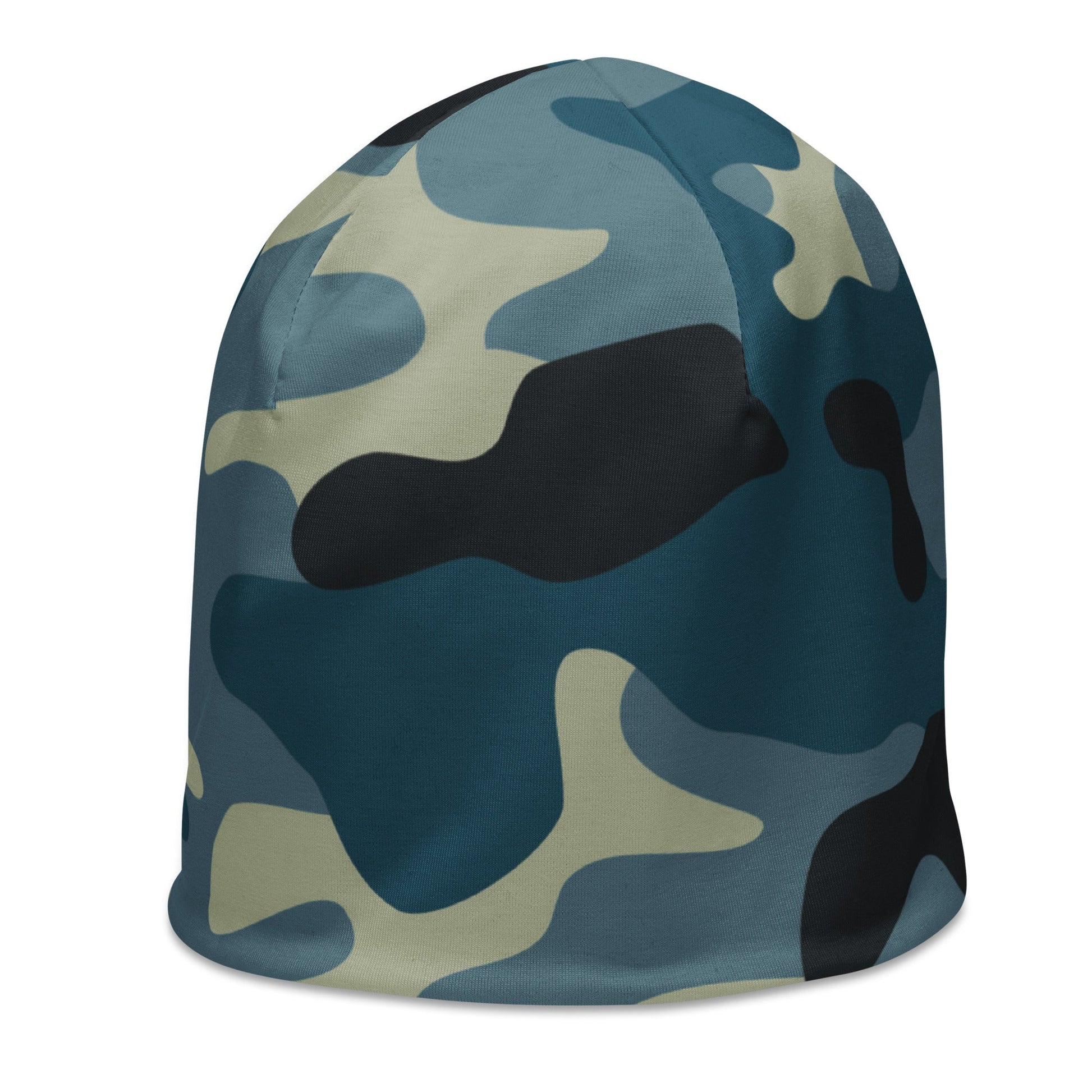 Camo Beanie in Shades of Blue and Charcoal | Camo Colors